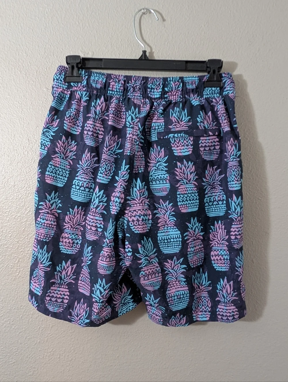 Goodfellow Men's Size Small Pineapple Swim Trunks with Boxer Brief Shorts Liner